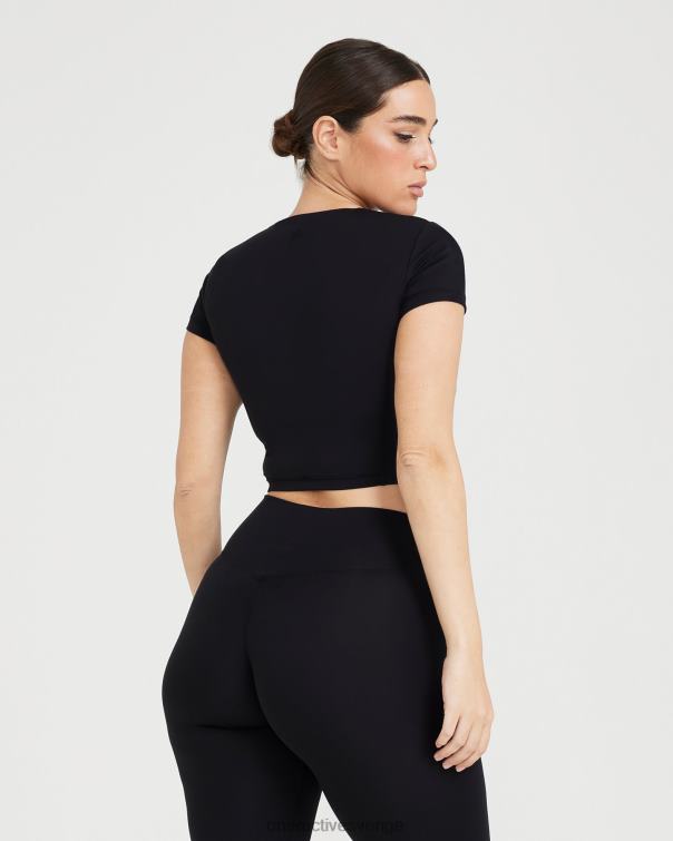 Kläder svart 4B046526 tidlös t-shirt med kort ärm Oner Active