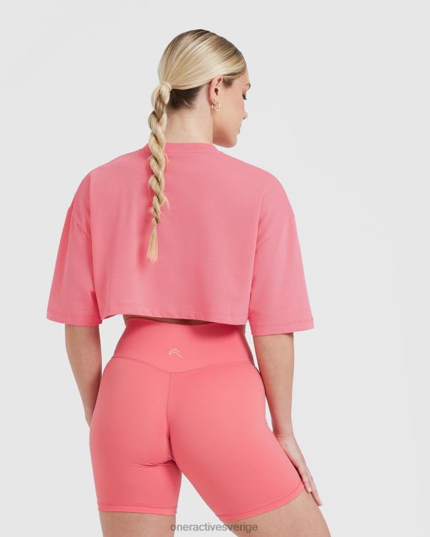 Kläder tvättad förstärka rosa 4B046496 klassisk avslappnad lättvikts t-shirt Oner Active