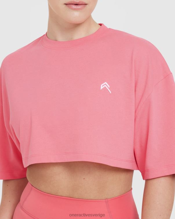 Kläder tvättad förstärka rosa 4B046496 klassisk avslappnad lättvikts t-shirt Oner Active