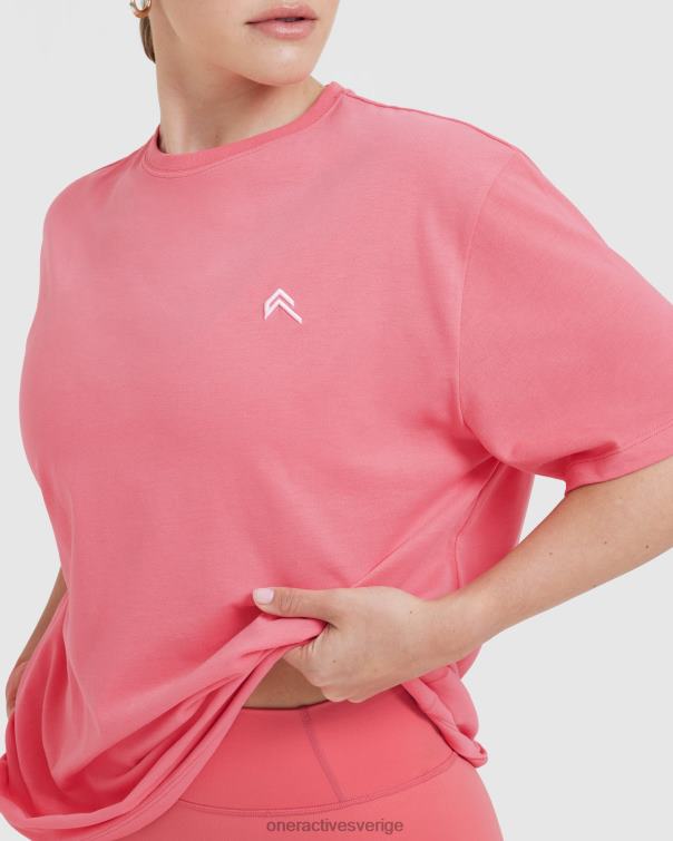 Kläder tvättad förstärka rosa 4B046497 klassisk oversized lätt t-shirt Oner Active