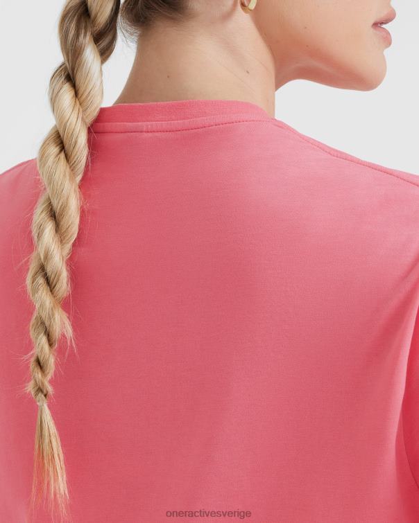 Kläder tvättad förstärka rosa 4B046497 klassisk oversized lätt t-shirt Oner Active