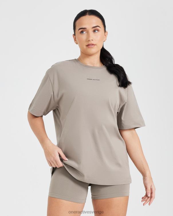 Kläder tvättad minky 4B046519 klassisk spegelgrafisk oversized t-shirt Oner Active
