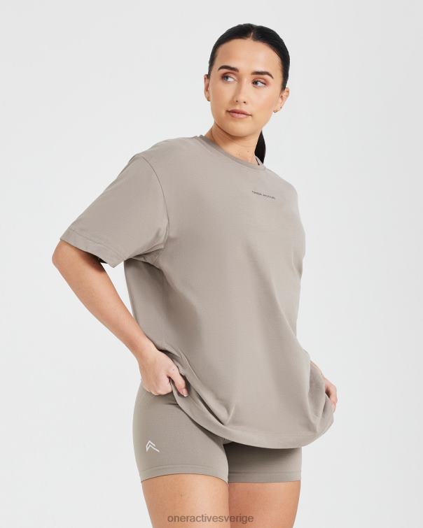 Kläder tvättad minky 4B046519 klassisk spegelgrafisk oversized t-shirt Oner Active