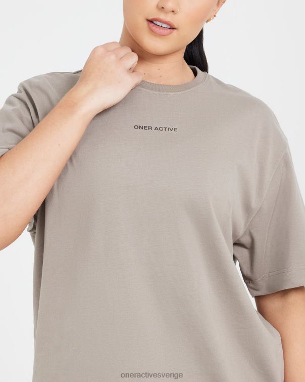 Kläder tvättad minky 4B046519 klassisk spegelgrafisk oversized t-shirt Oner Active