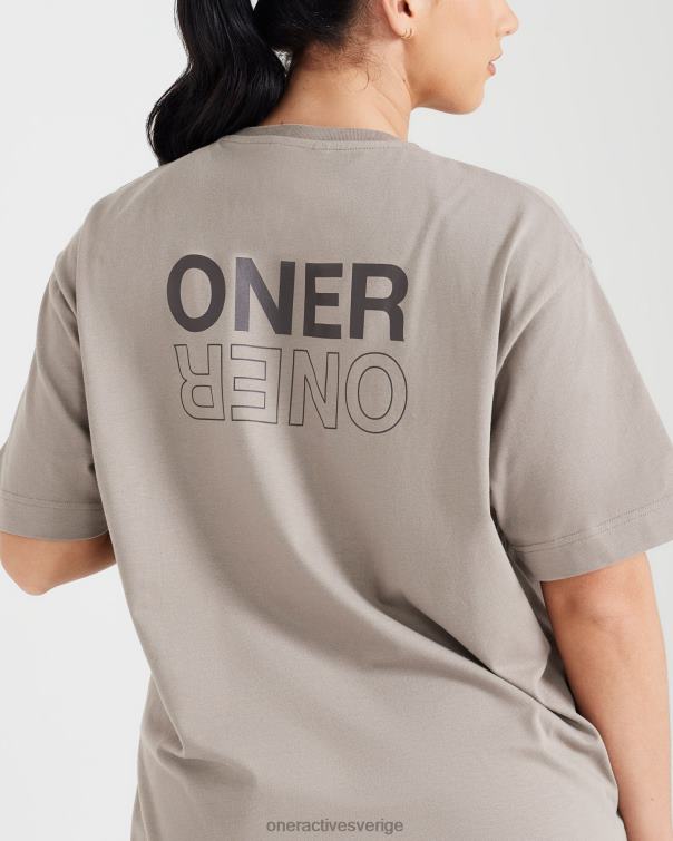 Kläder tvättad minky 4B046519 klassisk spegelgrafisk oversized t-shirt Oner Active