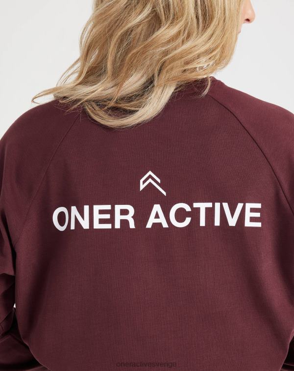 Kläder tvättad rosenträ 4B046558 grafisk oversized långärmad t-shirt Oner Active