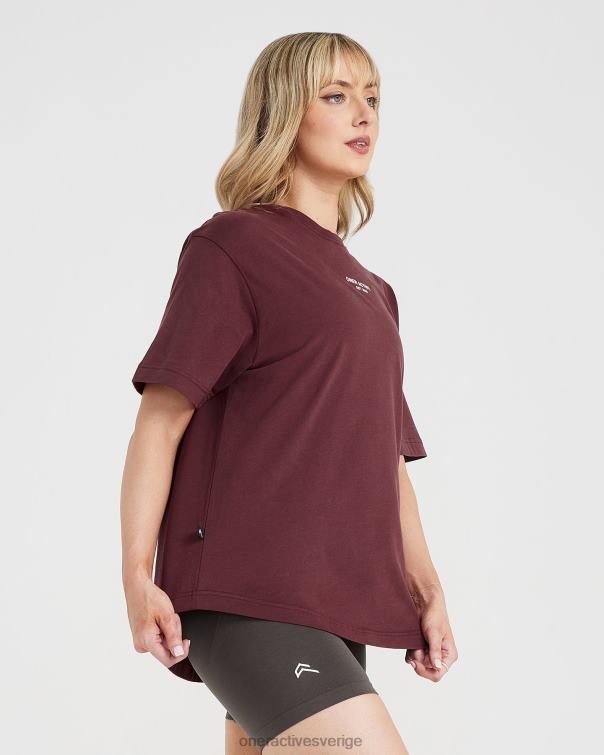 Kläder tvättad rosenträ 4B046563 grafisk oversized kortärmad t-shirt Oner Active