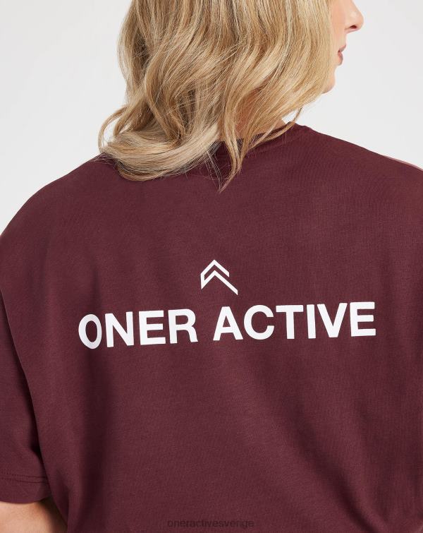 Kläder tvättad rosenträ 4B046563 grafisk oversized kortärmad t-shirt Oner Active