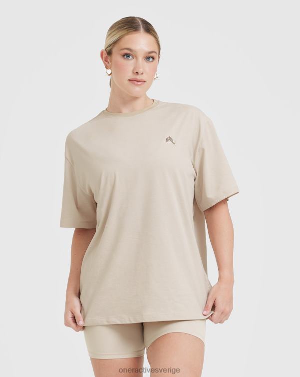 Kläder tvättad sand 4B046426 klassisk oversized lätt t-shirt Oner Active
