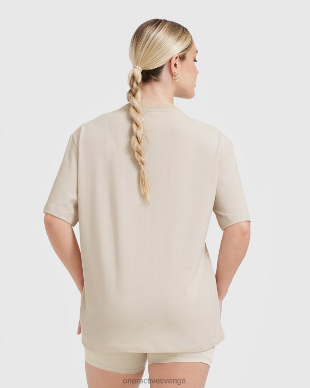 Kläder tvättad sand 4B046426 klassisk oversized lätt t-shirt Oner Active
