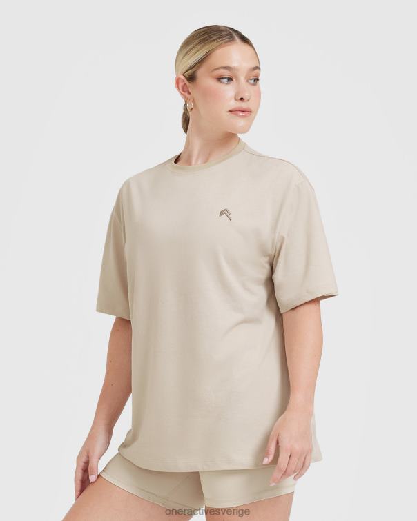 Kläder tvättad sand 4B046426 klassisk oversized lätt t-shirt Oner Active