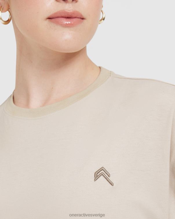 Kläder tvättad sand 4B046426 klassisk oversized lätt t-shirt Oner Active
