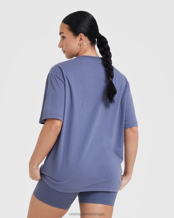 Kläder tvättad skifferblå 4B046498 klassisk oversized lätt t-shirt Oner Active