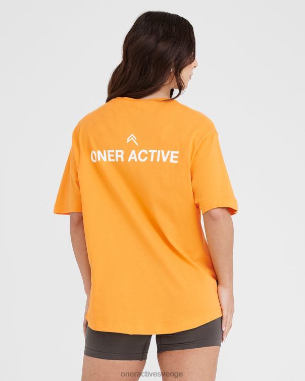Kläder tvättad solnedgång 4B046540 grafisk oversized kortärmad t-shirt Oner Active