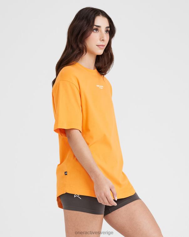 Kläder tvättad solnedgång 4B046540 grafisk oversized kortärmad t-shirt Oner Active