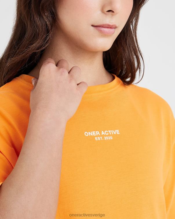 Kläder tvättad solnedgång 4B046540 grafisk oversized kortärmad t-shirt Oner Active