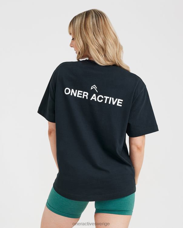 Kläder tvättad svart 4B046567 grafisk oversized kortärmad t-shirt Oner Active