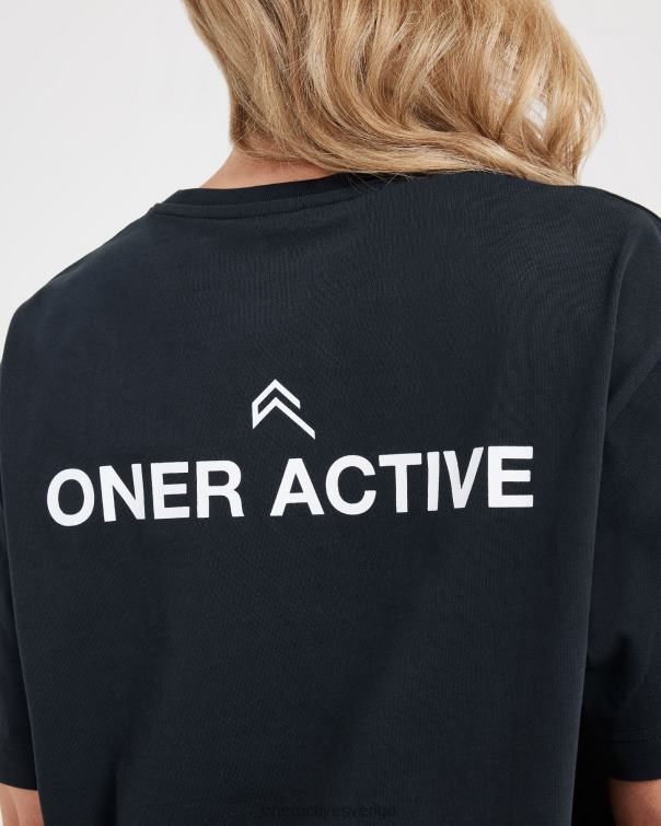 Kläder tvättad svart 4B046567 grafisk oversized kortärmad t-shirt Oner Active
