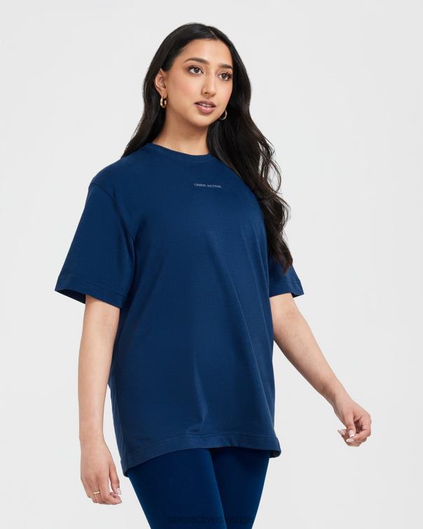 Kläder tvättade midnatt 4B046509 klassisk spegelgrafisk oversized t-shirt Oner Active