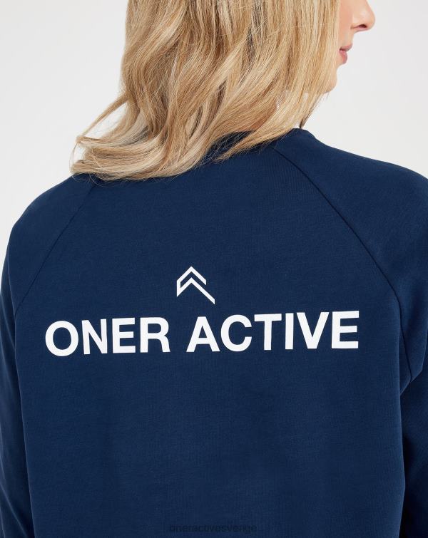 Kläder tvättade midnatt 4B046557 grafisk oversized långärmad t-shirt Oner Active
