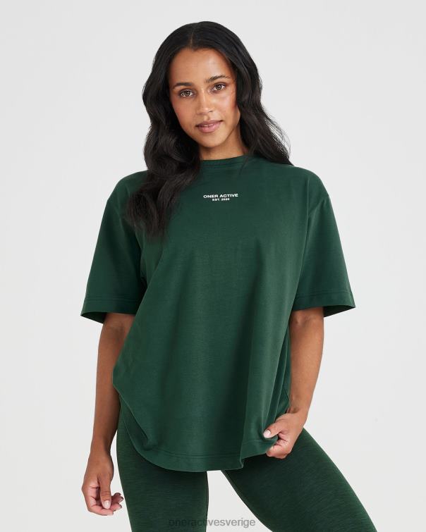 Kläder vintergröna 4B046535 grafisk oversized kortärmad t-shirt Oner Active