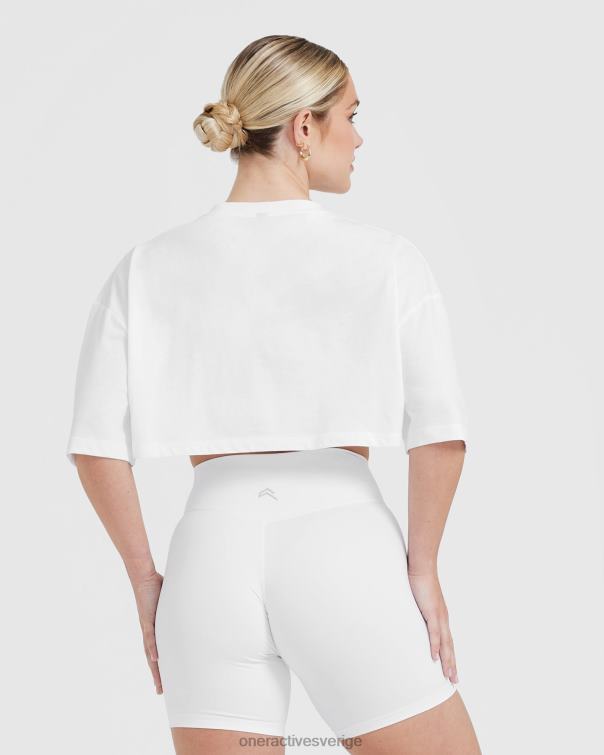 Kläder vit 4B046412 klassisk avslappnad lättvikts t-shirt Oner Active