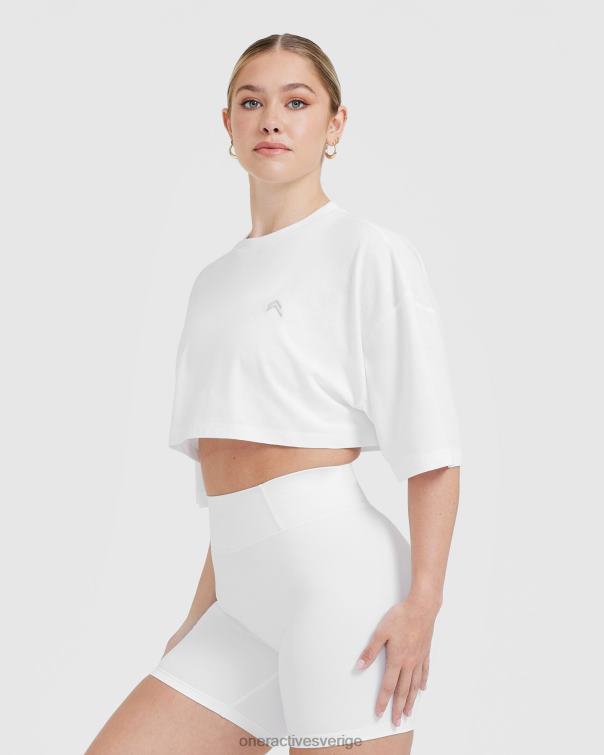 Kläder vit 4B046412 klassisk avslappnad lättvikts t-shirt Oner Active