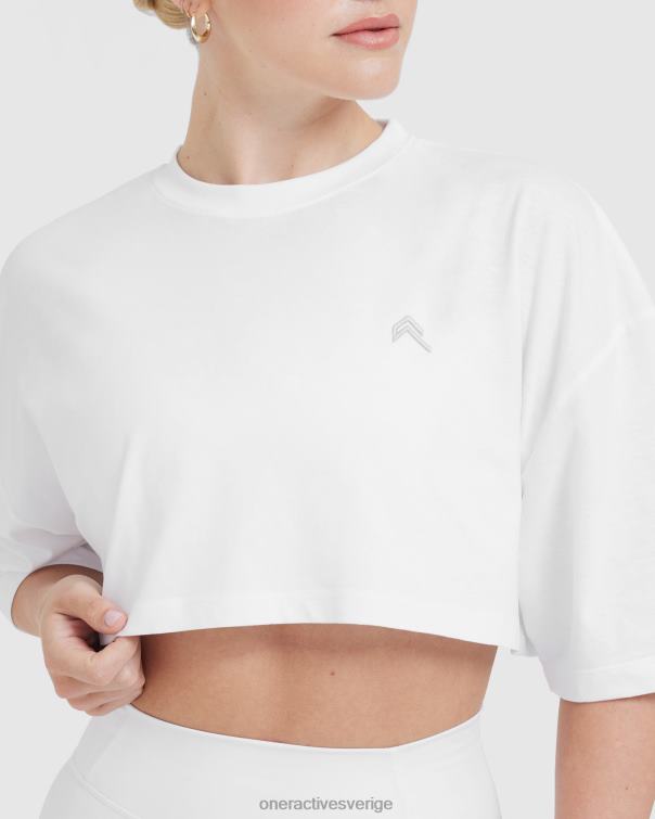 Kläder vit 4B046412 klassisk avslappnad lättvikts t-shirt Oner Active