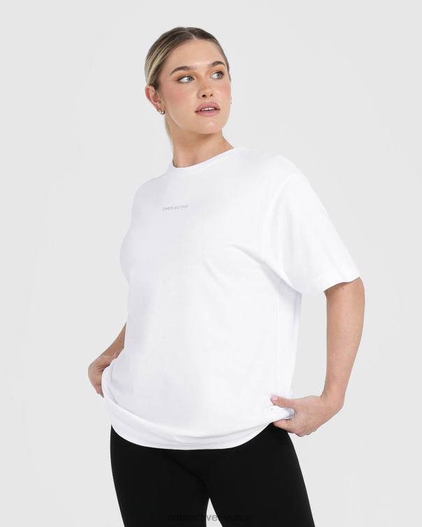 Kläder vit 4B046502 klassisk spegelgrafisk oversized t-shirt Oner Active