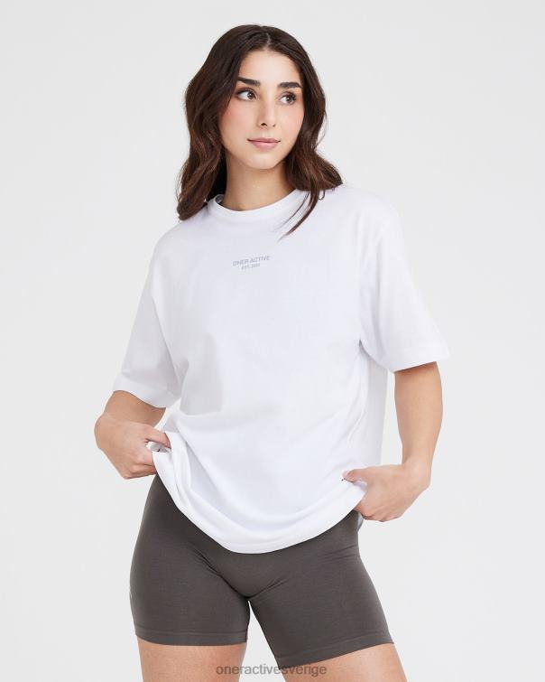 Kläder vit 4B046541 grafisk oversized kortärmad t-shirt Oner Active