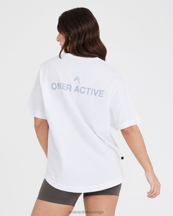 Kläder vit 4B046541 grafisk oversized kortärmad t-shirt Oner Active