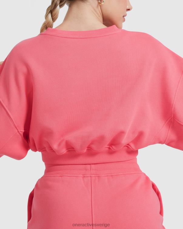 Kläder förstärka rosa 4B046580 lätt överdimensionerad v-ringad tröja hela dagen Oner Active