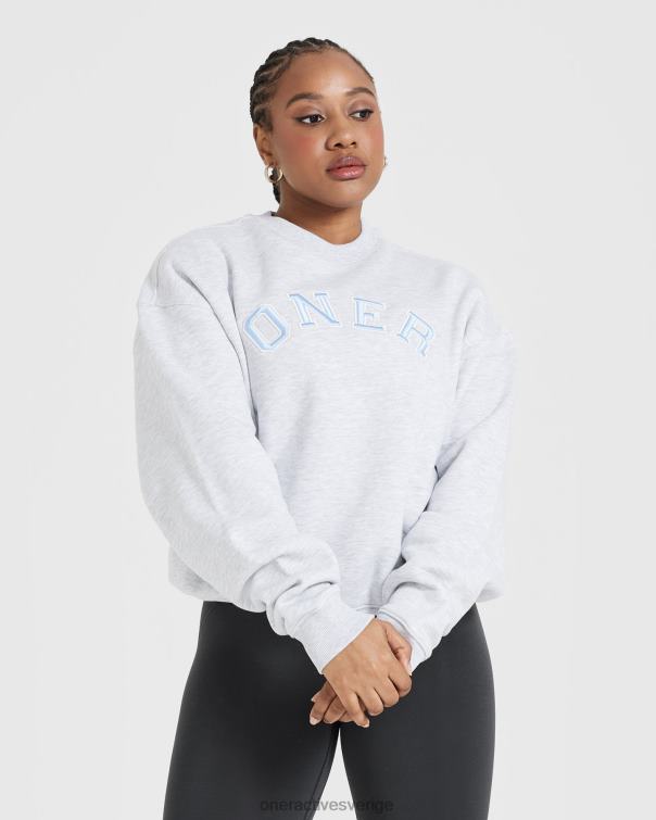 Kläder ljusgrå märgel 4B046591 varsity oversized sweatshirt hela dagen Oner Active