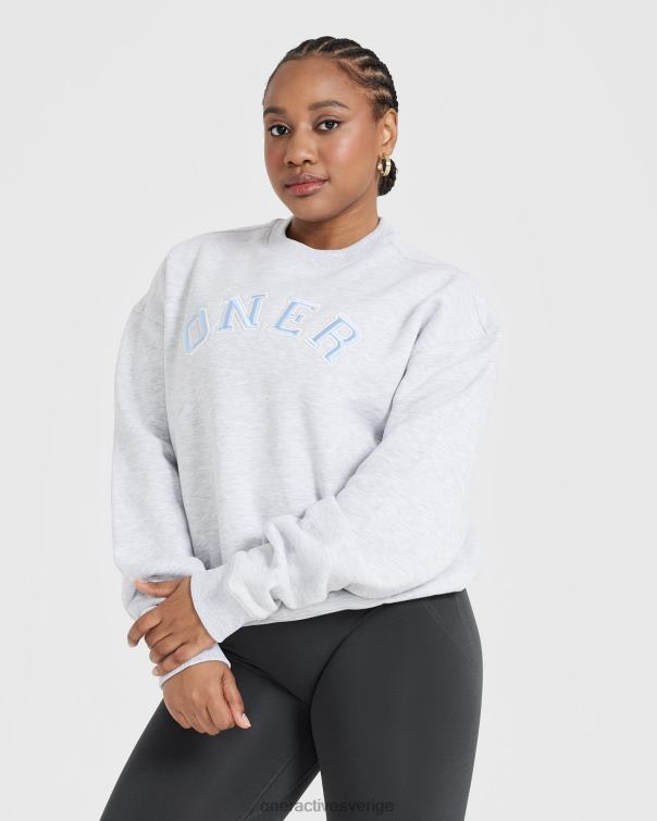 Kläder ljusgrå märgel 4B046591 varsity oversized sweatshirt hela dagen Oner Active