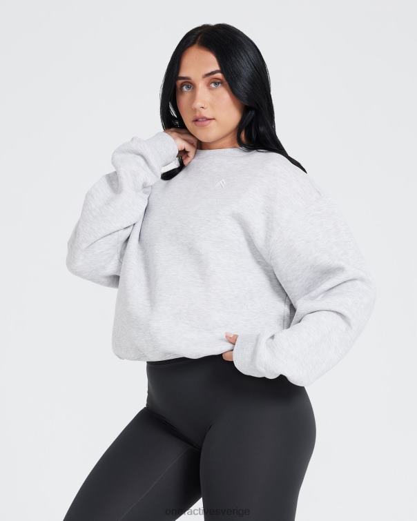 Kläder ljusgrå märgel 4B046606 oversized sweatshirt hela dagen Oner Active