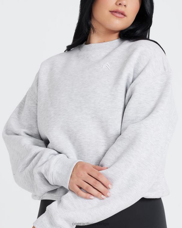 Kläder ljusgrå märgel 4B046606 oversized sweatshirt hela dagen Oner Active