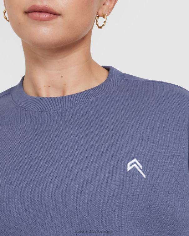 Kläder skifferblå 4B046568 lätt oversized sweatshirt hela dagen Oner Active