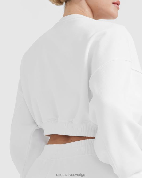 Kläder vit 4B046570 lätt överdimensionerad v-ringad tröja hela dagen Oner Active