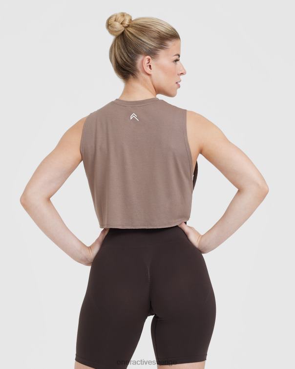 Kläder kall brun 4B046378 gå till muskelgröda väst Oner Active