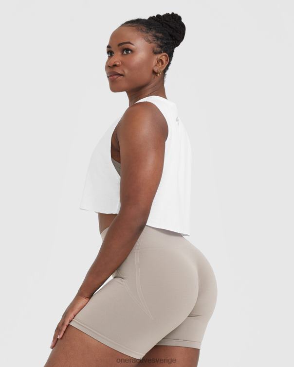 Kläder vit 4B046374 gå till muskelgröda väst Oner Active