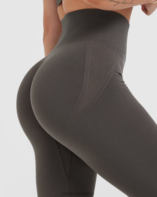Kläder djup taupe 4B0466 lätta sömlösa leggings 1 Oner Active