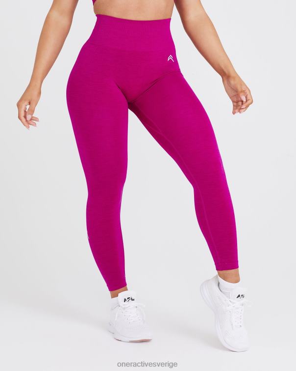 Kläder fuchsia 4B04651 enkel sömlös leggings 3 Oner Active