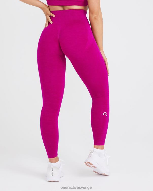 Kläder fuchsia 4B04651 enkel sömlös leggings 3 Oner Active