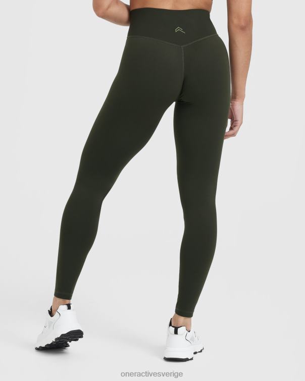 Kläder kaki 4B04624 tidlösa leggings med hög midja Oner Active