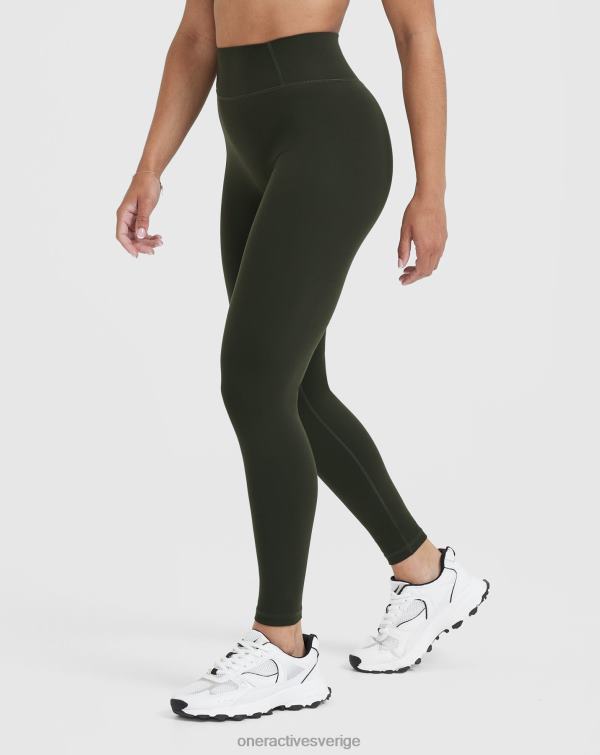 Kläder kaki 4B04624 tidlösa leggings med hög midja Oner Active