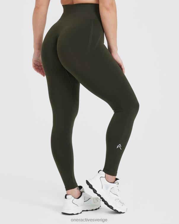 Kläder kaki 4B0469 lätta sömlösa leggings 1 Oner Active
