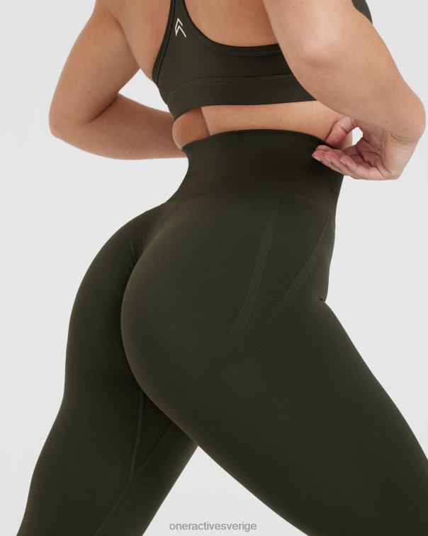 Kläder kaki 4B0469 lätta sömlösa leggings 1 Oner Active