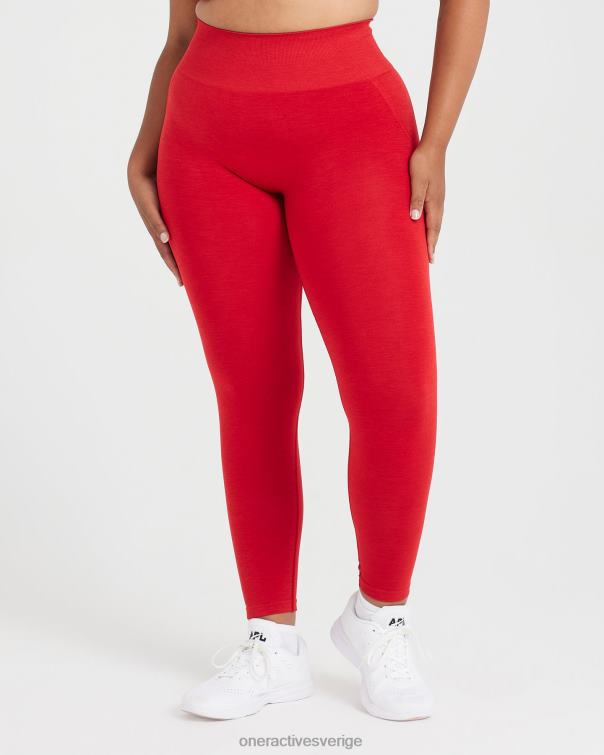 Kläder kryddig röd 4B04643 enkel sömlös leggings 3 Oner Active