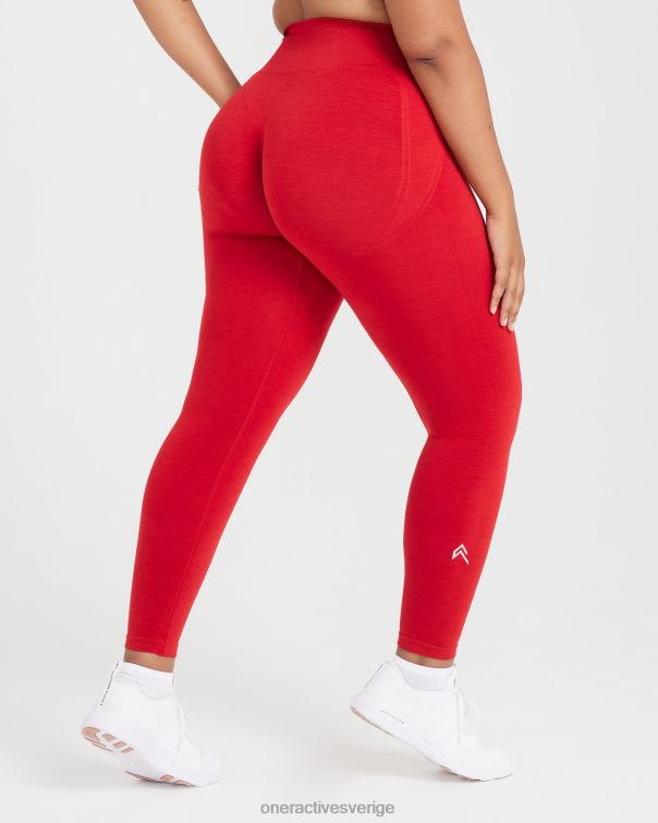 Kläder kryddig röd 4B04643 enkel sömlös leggings 3 Oner Active