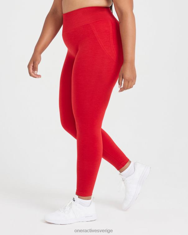 Kläder kryddig röd 4B04643 enkel sömlös leggings 3 Oner Active